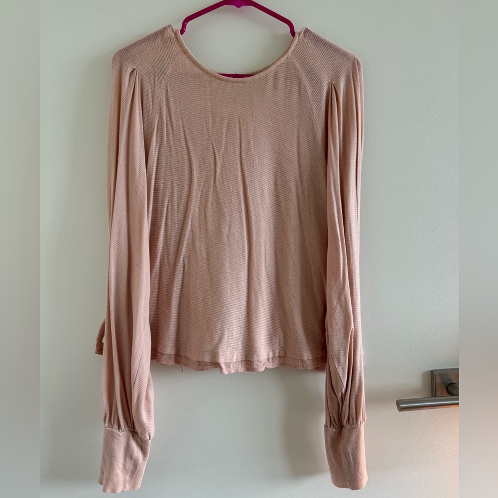 Free people pink flouncy top